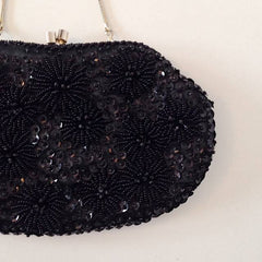 Black Beaded Evening bag SOLD