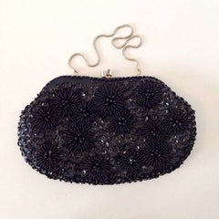 Black Beaded Evening bag SOLD