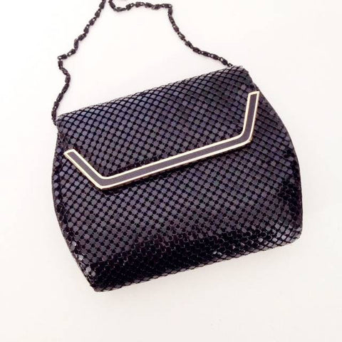 Black mesh evening bag SOLD