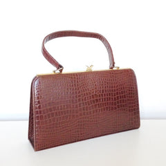 1950s Mock croc Bag  SOLD