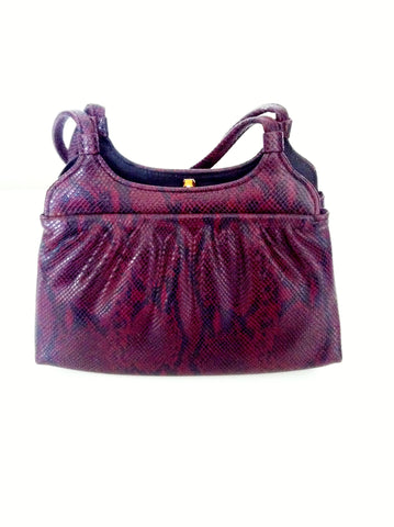 Dark red mock croc bag   SOLD