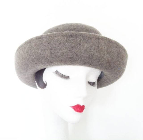 Grey wool hat