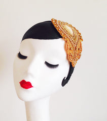 Gold paisley headband  SOLD