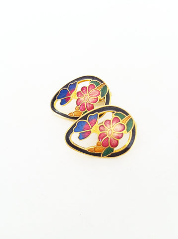 multi-colour flower earrings