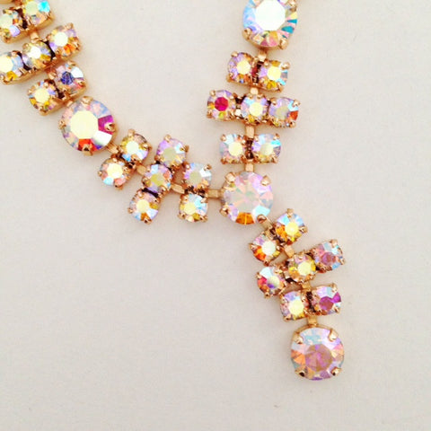 1950s Rhinestone Necklace  SOLD