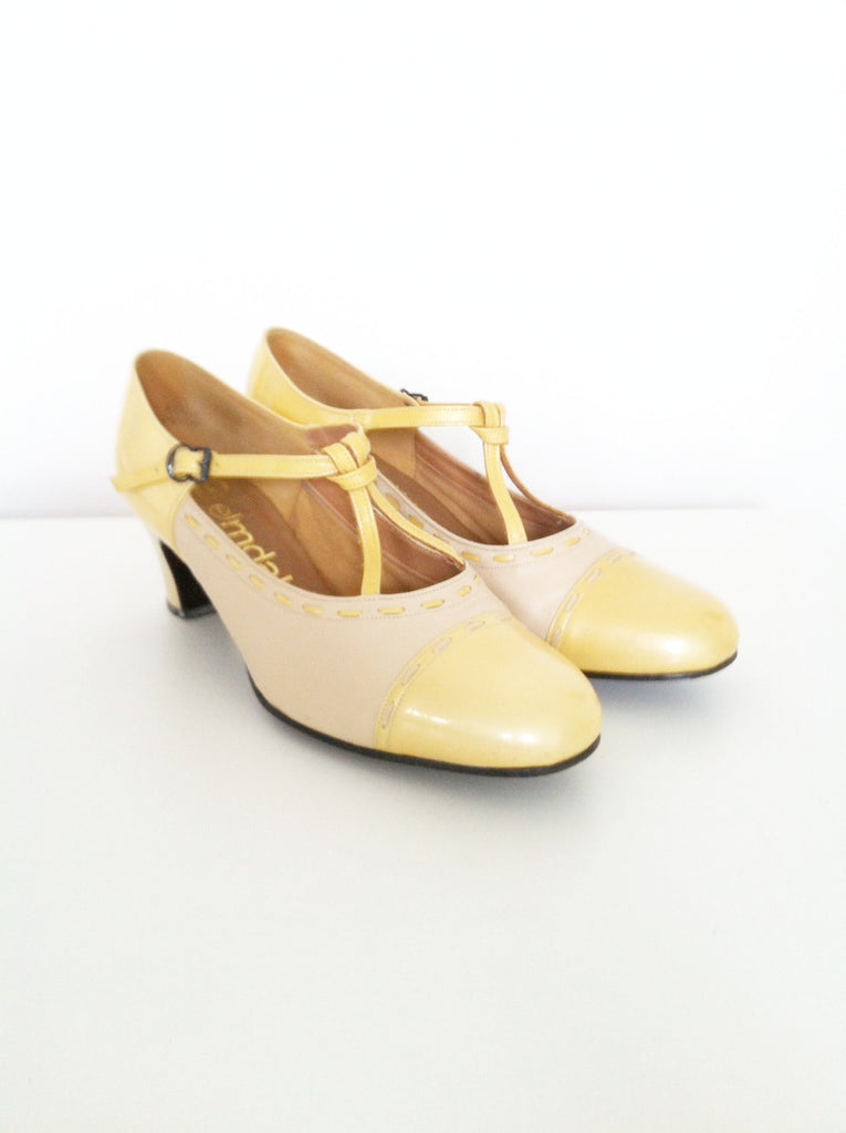 Cream t bar shoes sales uk